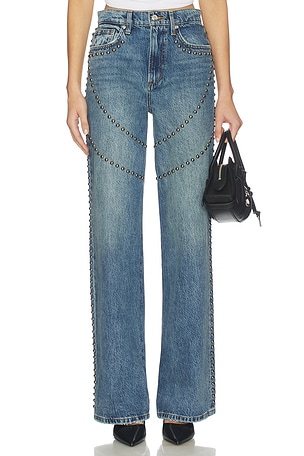 The Harlowe Studded Wide Leg Jeans Joe's Jeans