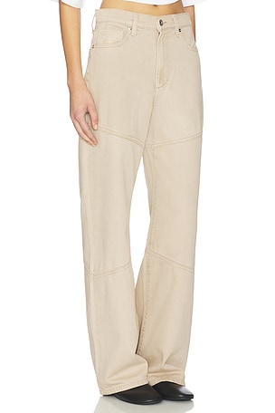 Joe's Jeans The Harlowe Seamed Wide Leg Jeans in Tan