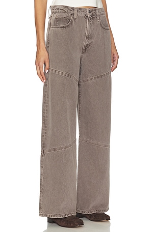 Joe's Jeans The Harlowe Seamed Wide Leg Jeans in Taupe