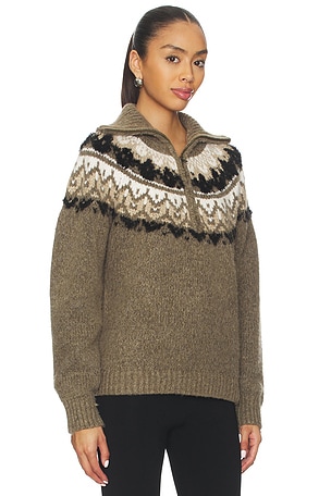 Joe's Jeans The Wells Fair Isle Sweater in Taupe