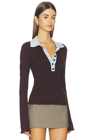 Joe's Jeans The Riley Polo Sweater in Brown