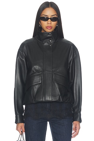 The Cohen Leather Bomber Jacket Joe's Jeans