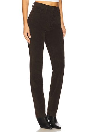 Joe's Jeans Margot Slim Vegan Suede Pant in Chocolate