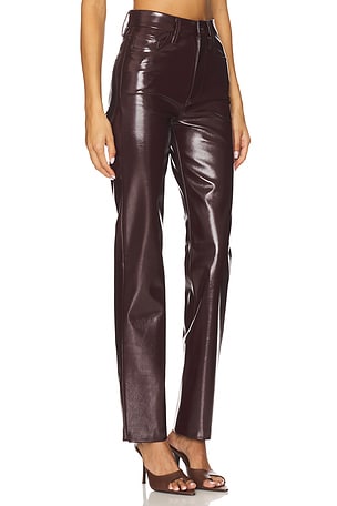 Joe's Jeans The Margo Vegan Leather Slim Pant in Burgundy
