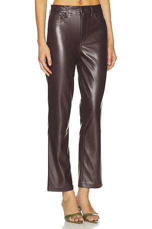 Joe's Jeans The Lyra Slim Ankle Faux Leather Pants in Wine