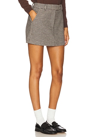 Joe's Jeans Chloe Tailored Mini Skirt in Chocolate