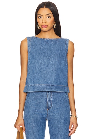 Boat Neck Denim Shell Top Joe's Jeans