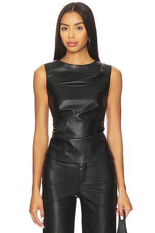 Meg Vegan Leather Top Joe's Jeans