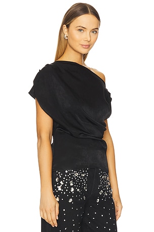 Joe's Jeans The Isla Draped Blouse in Black