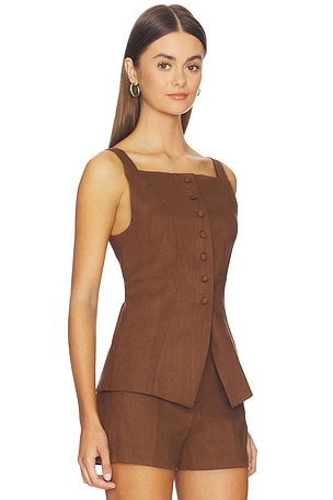 Joe's Jeans The Frankie Vest Top in Chocolate