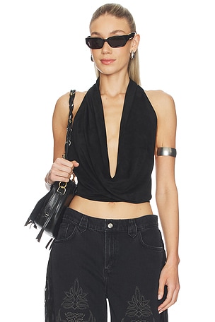 X WeWoreWhat The Margaux Halter Top Joe's Jeans