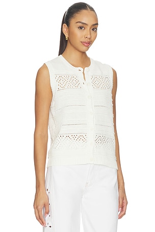 Joe's Jeans The Faye Cardigan Sweater Vest in Ivory