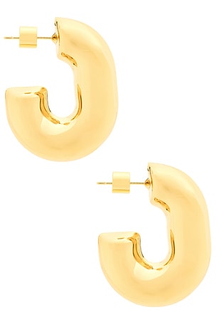 joolz by Martha Calvo Kayla Link Earrings in Metallic Gold