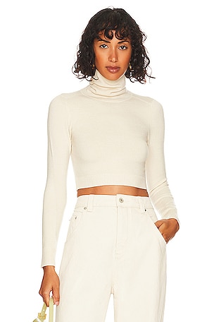 Long Sleeve Crop Turtleneck