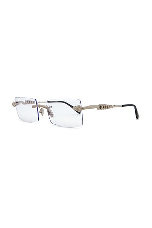 James Oro Serpent Authentic Glasses in White