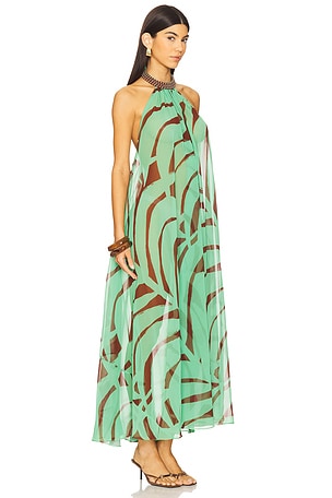 Johanna Ortiz Tactile Winds Maxi Dress in Mint