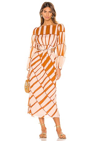 Johanna Ortiz Illusion Of Time Dress in Ecru & Dijon | REVOLVE Johanna Ortiz Illusion Of Time Dress in Ecru & Dijon | REVOLVE