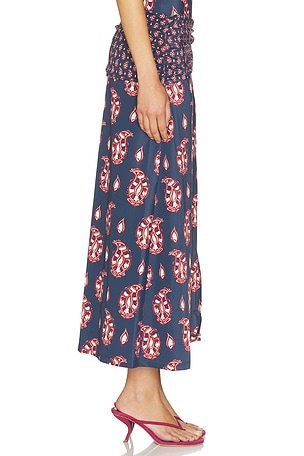 Johanna Ortiz Under The Sun Ankle Skirt in Navy