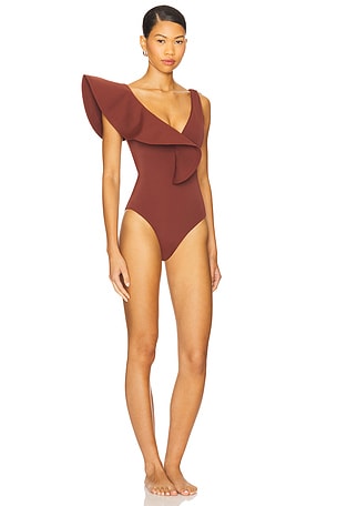 Johanna Ortiz Boleros One Piece Swimsuit in Mauve