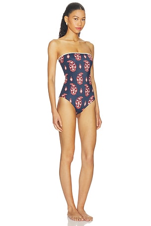Johanna Ortiz Alta Mar One Piece in Navy