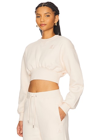 Jordan Flight Fleece Cropped Sweatshirt in Blush