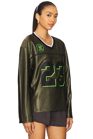 Jordan Long Sleeve Jersey Top in Olive