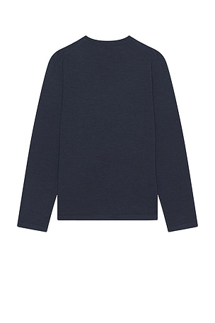 SIMKHAI Peter Long Sleeve Pullover Sweater in Navy