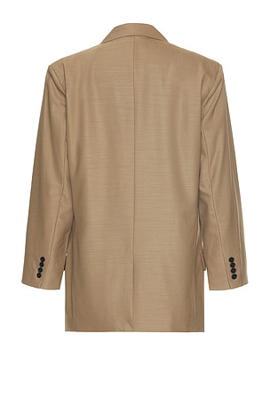 SIMKHAI George Oversized Double Breasted Jacket in Nude