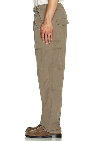 SIMKHAI Garrett Wide Leg Cargo Pants in Olive
