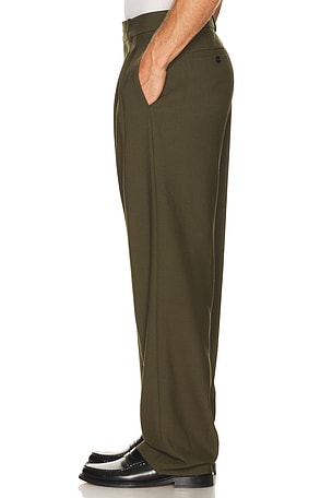 SIMKHAI Julian Pleated Trouser in Green