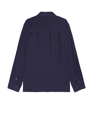 SIMKHAI Niall Relaxed Fluid Shirting in Blue