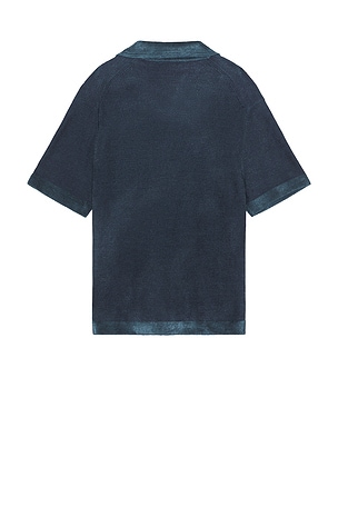 SIMKHAI Camp Shirt in Teal. Size XL/1X. Also