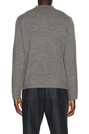 Simkhai reynolds long sleeve polo en color gris