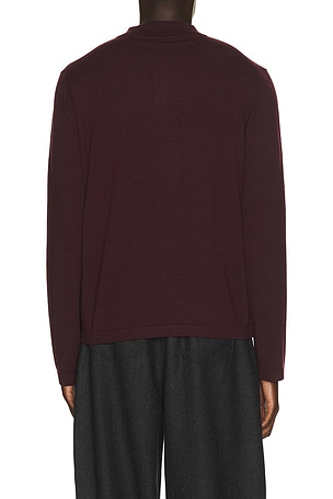 SIMKHAI Reynolds Long Sleeve Polo en Rouge