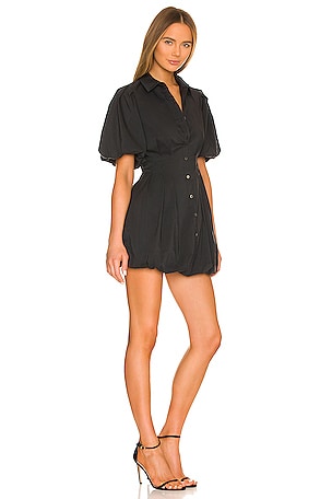 SIMKHAI Cleo Poplin Dress in Black