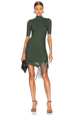 SIMKHAI Orla Mini Dress in Cypress & Black | REVOLVE