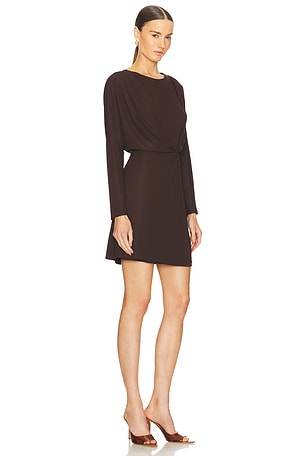 SIMKHAI Tasha Mini Dress in Brown