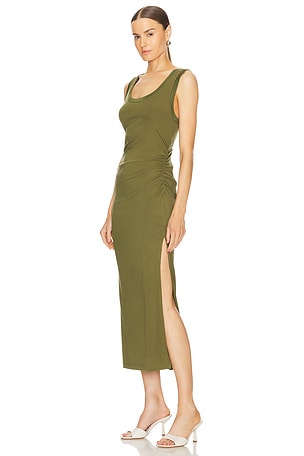 SIMKHAI Trudy Tank Midi Dress in Olive