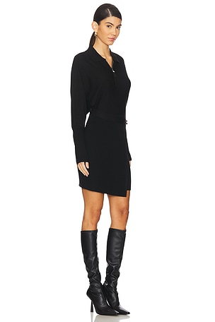 SIMKHAI Harvey Longsleeve Mini Dress in Black