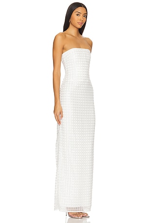 SIMKHAI Reign Strapless Gown in White