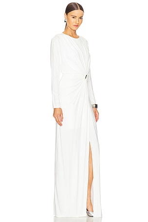 SIMKHAI Maisie Long Sleeve Dress in Ivory