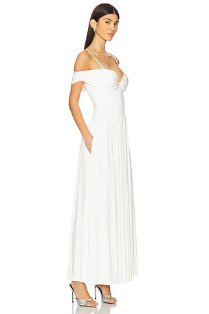 SIMKHAI Amarantha Off The Shoulder Dress in Ivory