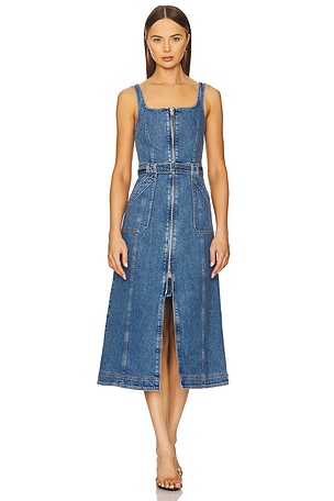 Manson Sleeveless Belted Midi Dress SIMKHAI