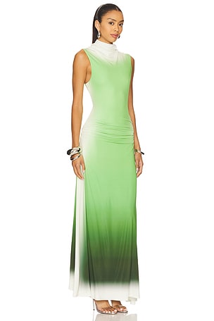 SIMKHAI Aldina Sleeveless Midi Dress in Green