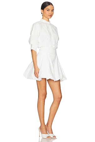 SIMKHAI Effie Bubble Mini Dress in White