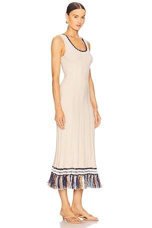 SIMKHAI Julianna Tank Midi Dress in Beige