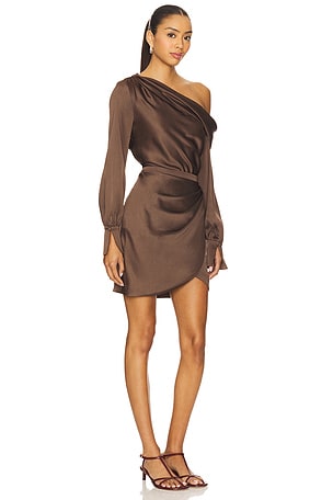 SIMKHAI Cameron Dress in Chocolate