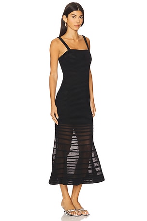 SIMKHAI Vallarie Midi Dress in Black