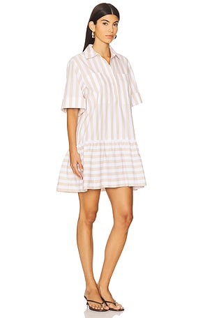 SIMKHAI Cris Shirt Dress in Beige