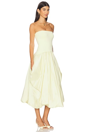 SIMKHAI Izzy Midi Dress in Lemon